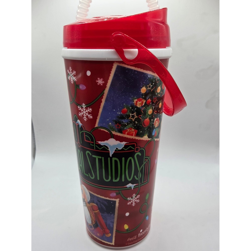 Universal Studios Holiday Christmas Tumbler Cup Santa Nutcracker Lights Souvenir